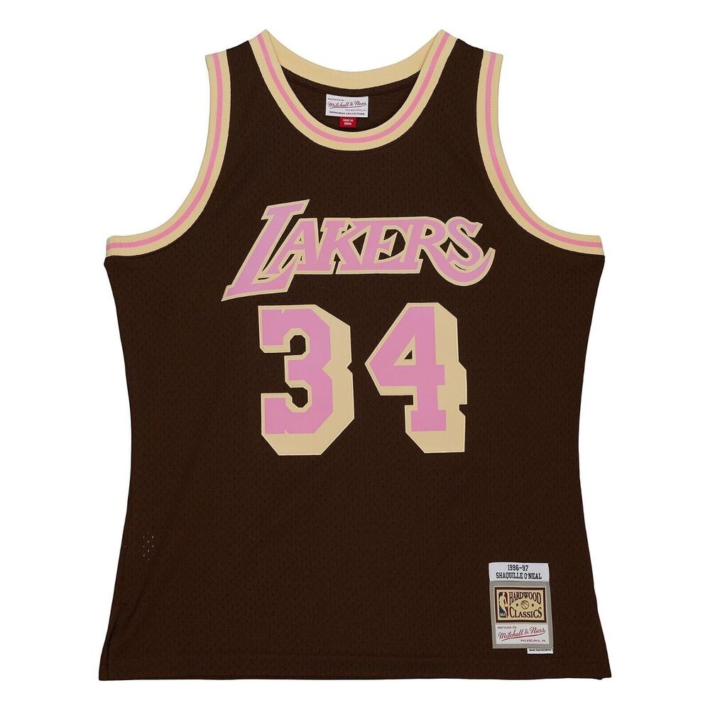 Los Angeles Lakers Shaquille O'Neal Mitchell & Ness Brown Sugar Swingman Jersey